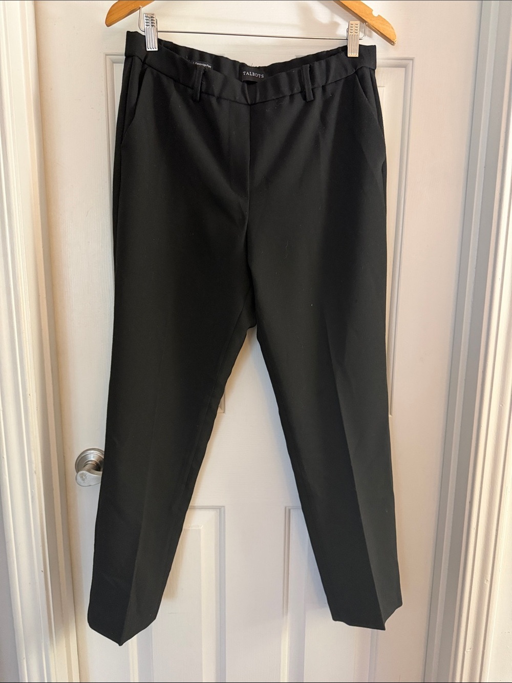 Talbots Black Cambridge pant Straight-Leg Women's Pants black 10P - Picture 2 of 7